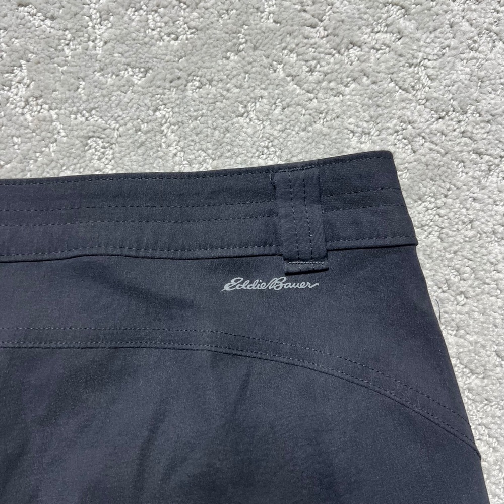 Eddie Bauer Guide Pro Capri Pants Womens 14 Black High Waist Hiking Outdoor - Picture 11 of 16